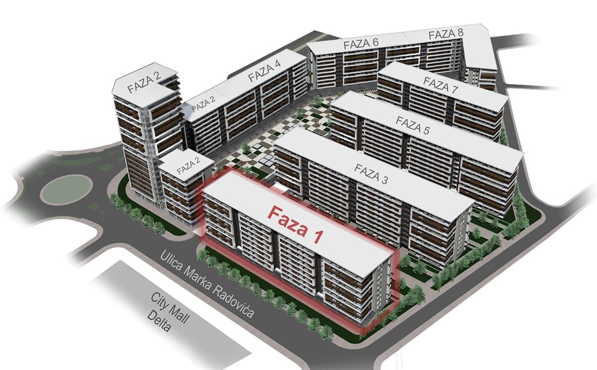 Central Point — mapa kvarta